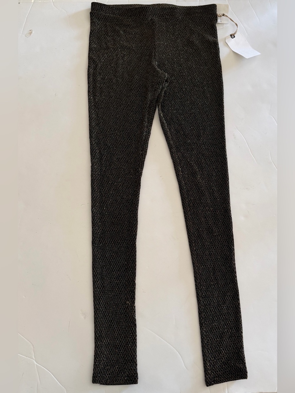 Leith Black and Gold Metallic Leggings